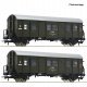 2 piece set: Auxiliary passenger coaches, PKP, HO, Roco 6200195