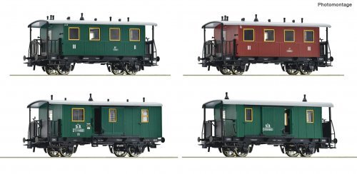 4 piece set: Passenger train, kkStB, HO, Roco 6200190