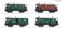 4 piece set: Passenger train, kkStB, HO, Roco 6200190
