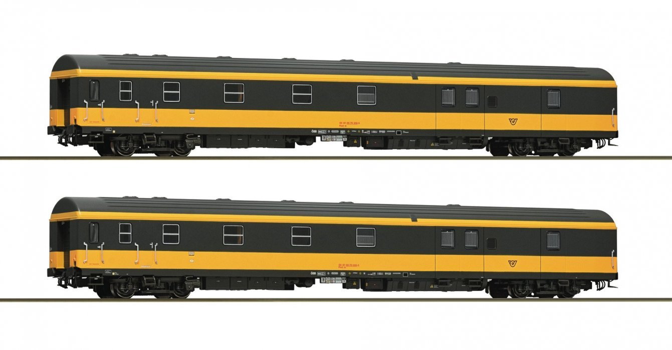 2 piece set: Postal coaches, ÖBB, HO, Roco 6200188