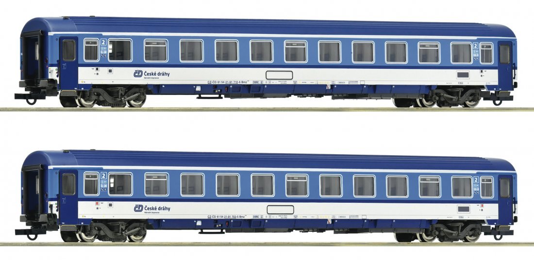 2 piece set: Eurofima coach, CD, HO, Roco 6200157