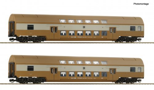 2 piece set (2): Double-deck coaches, DR, TT, Roco 6280026