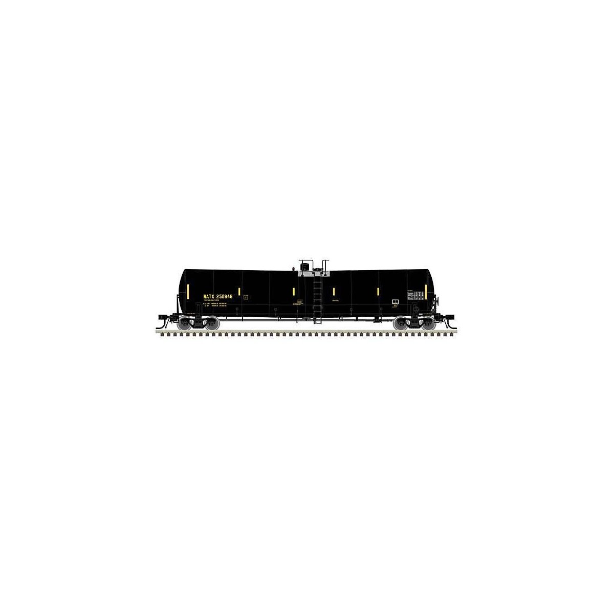 Trinity 25,500-Gallon Tank Car - Ready to Run - Master(R) -- NATX 250932 (black, yellow UTCK repaint), HO, Atlas Model Railroad 