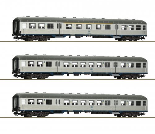 3 piece set: Commuter coaches, DB, TT, Roco 6280023