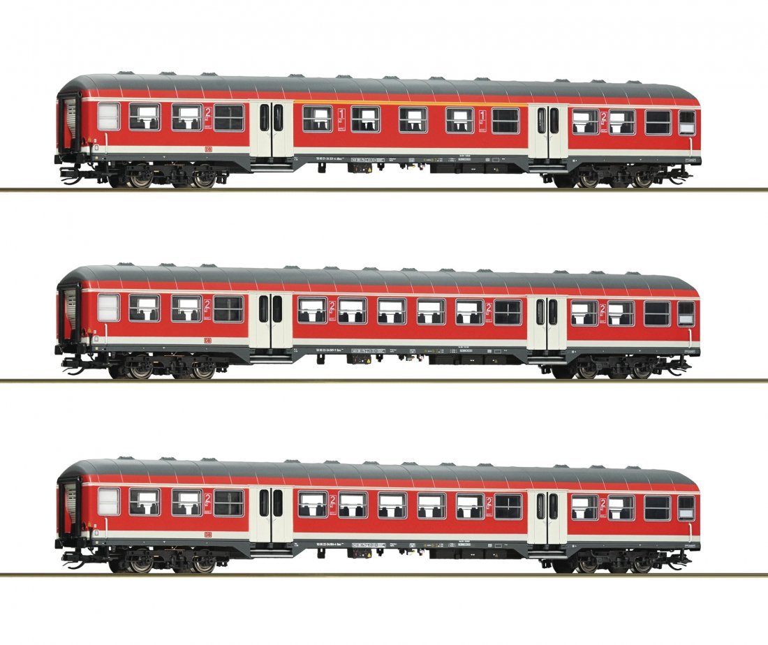 3 piece set: Commuter coaches, DB AG, TT, Roco 6280021