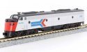 EMD E8A w/Single Headlight & Passenger Pilot - DCC -- Amtrak 298 (Phase I, silver, red, blue, b, N, Kato USA Inc 1765346DCC