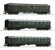 3 piece set: Express train coaches, PKP, HO, Roco 6200112