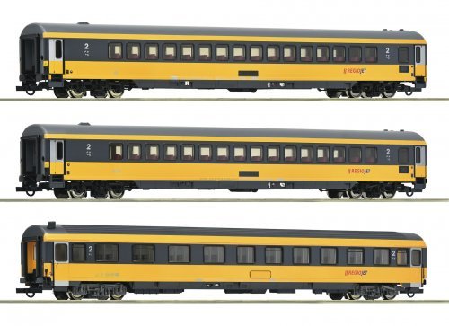 3-piece set: Passenger coaches, Regiojet, HO, Roco 6200082