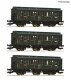 3 piece set: Compartment coaches, PKP, HO, Roco 6200100
