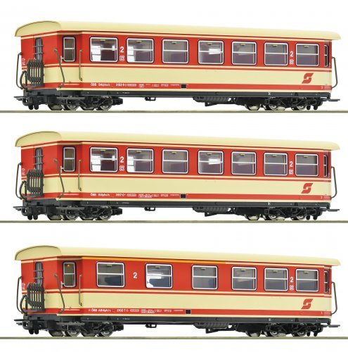 3 piece set: Passenger coaches, ÖBB, HOe, Roco 6240004
