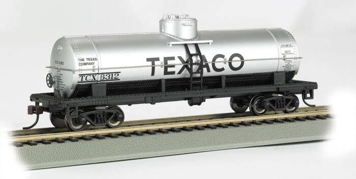 40′ Single-Dome Tank Car - Ready to Run - Silver Series(R) -- Texaco, HO, Bachmann Industries 17828