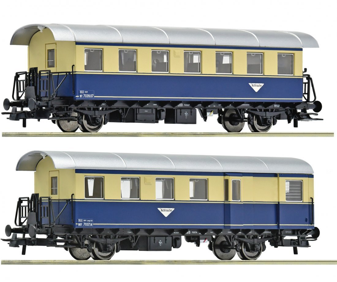 2 piece set: Ribbed coaches, ÖBB, HO, Roco 6200081
