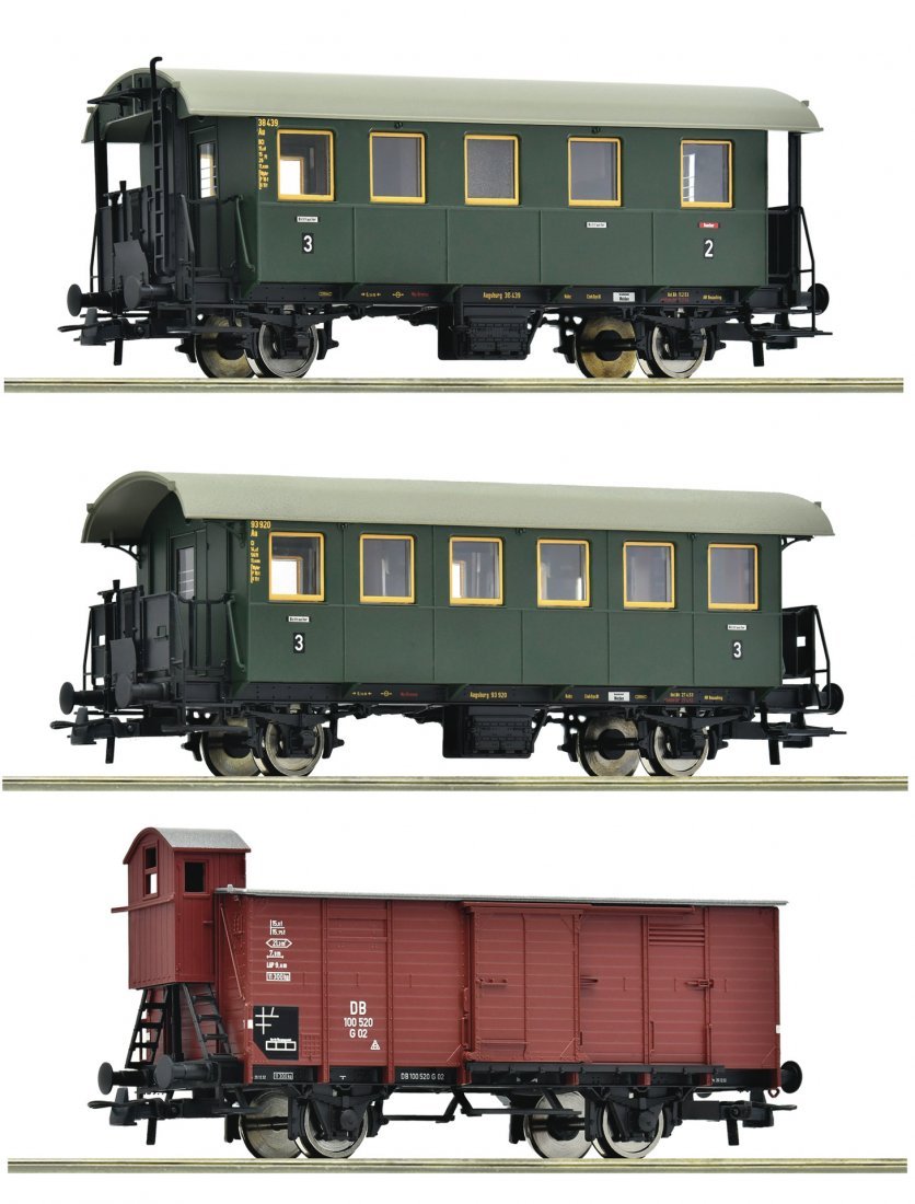 3-piece set: Branch line train, DB, HO, Roco 6200040