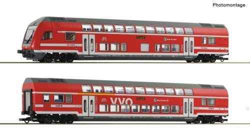 2 piece set: Double-deck coaches, DB AG, HO, Roco 6220066