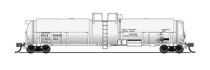 High-Capacity Cryogenic Tank Car - Ready to Run -- UTLX (white), N, Broadway Limited Imports 8156