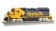 EMD GP40 - Standard DC -- Santa Fe 2964 (Warbonnet, blue, yellow), HO, Bachmann Industries 63526