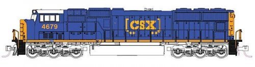 EMD SD70M with Flat Radiators - Standard DC -- CSX 4697 (blue, yellow, Boxcar Logo), N, Kato USA Inc 1767616