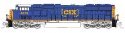 EMD SD70M with Flat Radiators - Standard DC -- CSX 4697 (blue, yellow, Boxcar Logo), N, Kato USA Inc 1767616