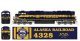 EMD SD70MAC w/Nose Headlight - Standard DC -- Alaska Railroad 4328 100 Years (Anniversary, blue, y, N, Kato USA Inc 1766412