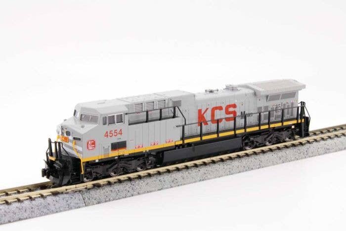 GE AC4400CW Low Numberboards - Standard DC -- Kansas City Southern de Mexico 4554 (gray, red, yell, N, Kato USA Inc 1767045