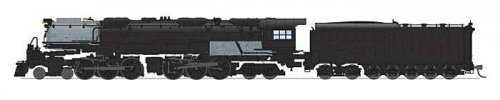 4-6-6-4 Challenger Late Version - Standard DC - Stealth -- Painted, Unlettered (Coal Tend, N, Broadway Limited Imports 8661