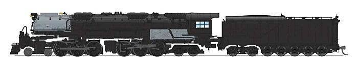 4-6-6-4 Challenger Late Version - Standard DC - Stealth -- Painted, Unlettered (Coal Tend, N, Broadway Limited Imports 8661