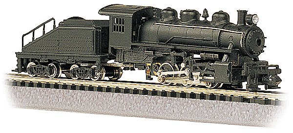 USRA 0-6-0 Switcher w/Slope-Back Tender - Standard DC -- Painted, Unlettered (black), N, Bachmann Industries 50598