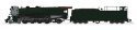 Class M1b 4-8-2 Mountain - Standard DC - Stealth -- Painted, Unlettered (black, graphite,, N, Broadway Limited Imports 8497