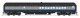 Heavyweight Coach-Baggage-Combine - Ready to Run -- Baltimore & Ohio 1438 (blue, gray, b, HO, Broadway Limited Imports 9741