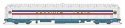 80′ PRR P70 Coach - Ready to Run -- American Freedom Train (1947 Scheme, white, red, blu, HO, Broadway Limited Imports 9734