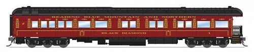 Heavyweight Business Car Observation - Ready to Run -- Reading, Blue Mountain & Northern, HO, Broadway Limited Imports 9724