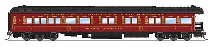 Heavyweight Business Car Observation - Ready to Run -- Reading, Blue Mountain & Northern, HO, Broadway Limited Imports 9724