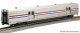 Viewliner II Baggage Car - Ready to Run -- Amtrak 61024 (Phase III Heritage silver, blue, white, r, HO, Kato USA Inc 356213