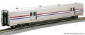 Viewliner II Baggage Car - Ready to Run -- Amtrak 61024 (Phase III Heritage silver, blue, white, r, HO, Kato USA Inc 356213