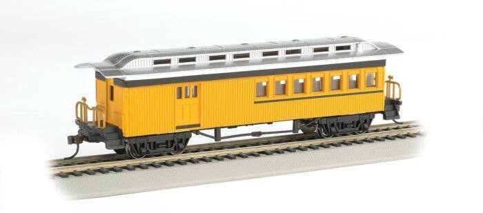 1860 - 1880 Wood Combine - Ready to Run - Silver Series(R) -- Painted, Unlettered (yellow), HO, Bachmann Industries 13503