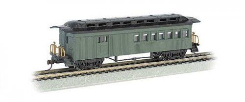1860 - 1880 Wood Combine - Ready to Run - Silver Series(R) -- Painted, Unlettered (green), HO, Bachmann Industries 13505