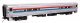 85′ Horizon Cafe/Club Food Service Car - Ready to Run -- Amtrak(R) Phase III (Wide Stripes) 530, HO, WalthersMainline 31063