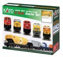 GE ES44AC GEVO Mixed Freight Starter Set -- BNSF Railway (Wedge), 6 Cars Unitrack M1 Basic 4-1/2 x, N, Kato USA Inc 1060024