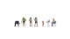 People Camping -- 5 Figures, Grill, Table and Chair, HO, Noch Gmbh & Co 15881