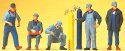 United States Railroad Workers -- With Welding Equipment pkg(5), HO, Preiser Kg 10535