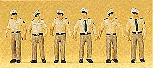 German Police -- Assorted Policemen, HO, Preiser Kg 10340
