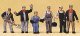 United States Railroad Transition-Era Freight Train Crew -- pkg(6), HO, Preiser Kg 10453