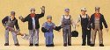 United States Railroad Transition-Era Freight Train Crew -- pkg(6), HO, Preiser Kg 10453
