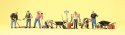 Working People -- Road Workers w/Accessories, HO, Preiser Kg 10546