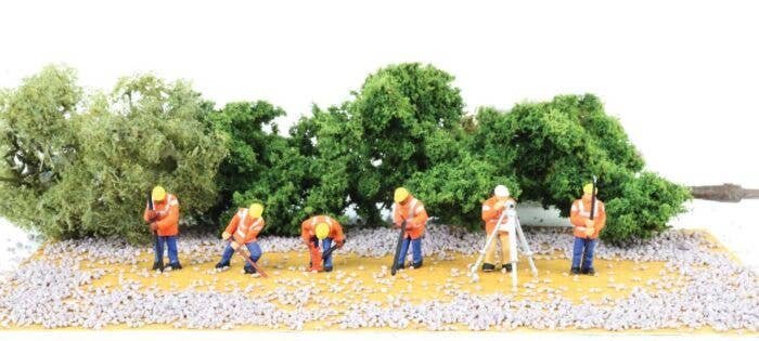 SceneScapes(TM) -- Highway Maintenance Crew pkg(6), HO, Bachmann Industries 33121