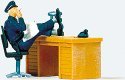 Individual Figure -- USA Seated Policeman, HO, Preiser Kg 29089