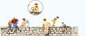 Sitting/Leaning on a Wall -- pkg(6), HO, Preiser Kg 10615