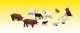 Scenic Accents(R) Animal Figurines -- Barnyard Animals pkg(10), N, Woodland Scenics 2202