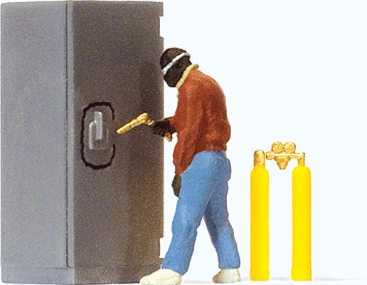 Individual Figure -- Safecracker, HO, Preiser Kg 29104
