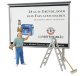 Working People -- Worker On Ladder, Putting Up Poster, Accessories, G, Preiser Kg 45126